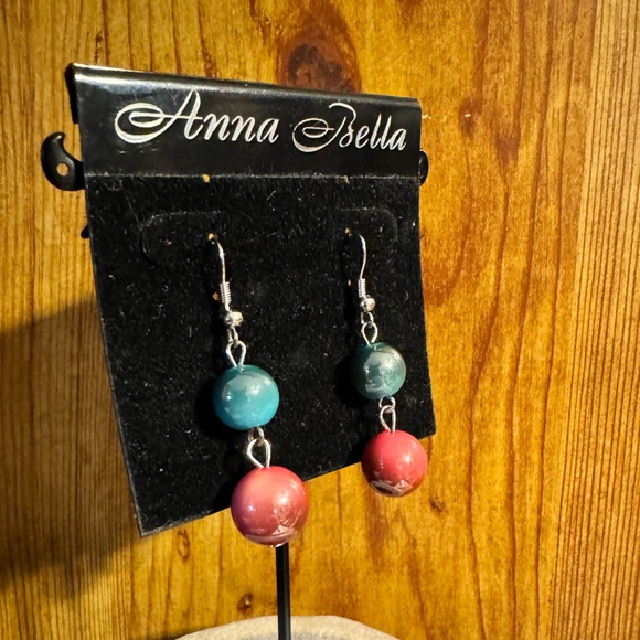 Anna Bella Beaded Dangle Drop Earrings - Picture 2 of 3